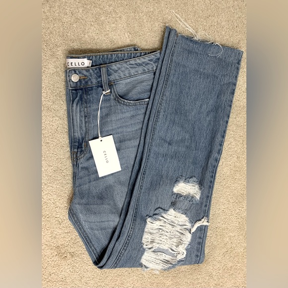 Slater Distressed Straight Jeans - Picture 2 of 5